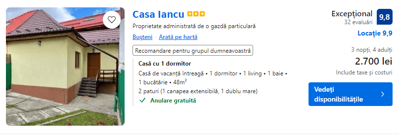 casa iancu | casa de vacanta busteni | revelion 2025 busteni |