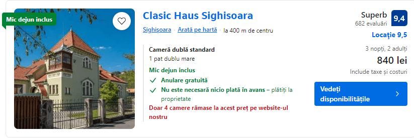 clasic haus sighisoara | cazare sighisoara cu mic dejun inclus | cazare potrivita familiilor la sighisoara |