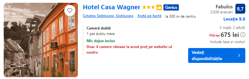 Hotel Casa wagner | cazare craciun 2024 sighisoara |