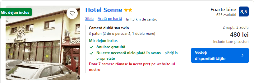 hotel sonne sibiu | cazare la targul de craciun din sibiu | cazare cu mic dejun sibiu | 