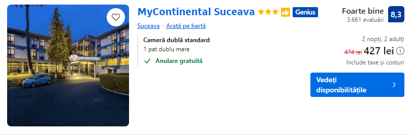 myContinental Suceava Hotel | cazare de Craciun 2024 | craciun 2024 in bucovina |