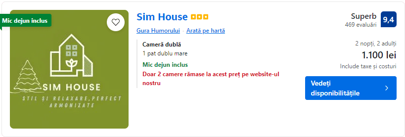 Sim house | craciun 2024 la gura humorului | cazare gura humorului |