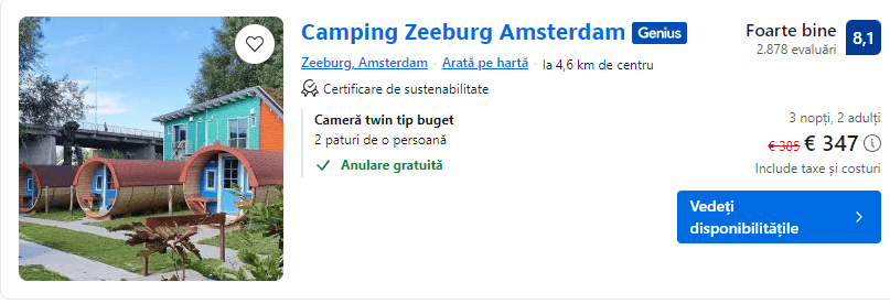 camping zeeburg | cazare amstedam | cazare accesibila amsterdam |