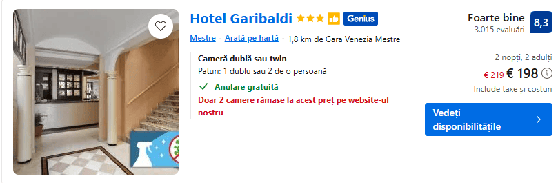 hotel garibaldi | cazare venetia mestre | 