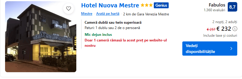 hotel nuova mestre | cazare cu mic dejun venetia mestre | hotel in mestre cu mic dejun |