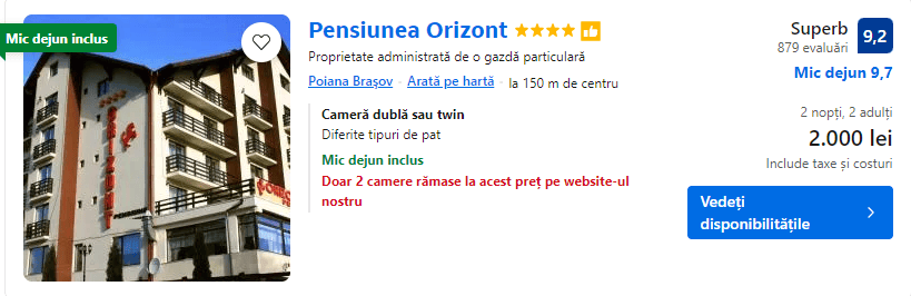 pensiunea orizont | cazare cu mic dejun in poiana brasov | hotel de revelion 2025 in poiana brasov |