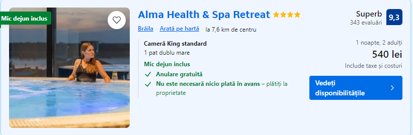 alma health | cazare la hotel cu piscina |
