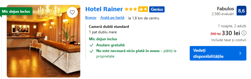 hotel rainer | cazare centrul brasovului |