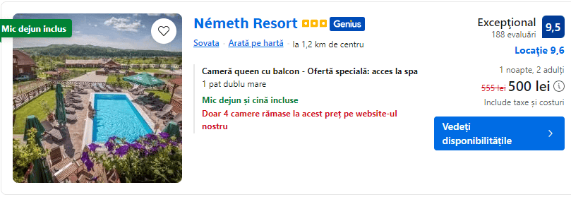 nemeth resort sovata | cazare cu demipensiune sovata | cazare la sovata |