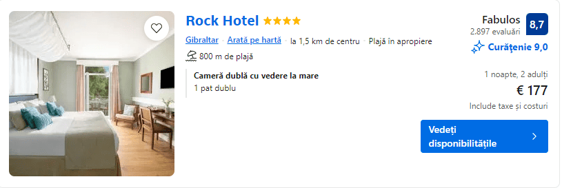 rock hotel | hotel in gibraltar | cazare gibraltar |