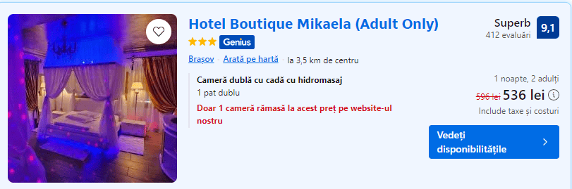 hotel boutique mikaela | hotel boutique brasov adults only |