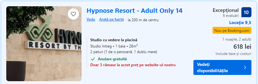 hypnose resort vadu | cazare vadu adults only | cazari vadu romania |