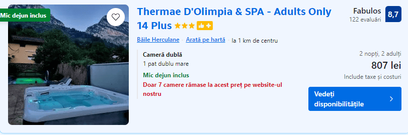 thermae olimpia | cazari baile herculane adults only |