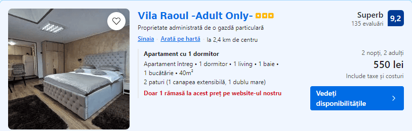 vila raoul | sinaia adults only vila | cazari sinaia |