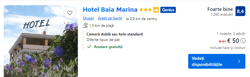 hotel baia marina | hotel in orosei | cazare orosei sardinia |