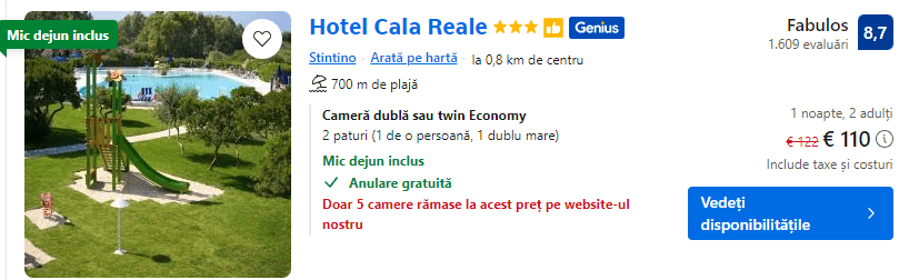 hotel cala reale | hotel plaja la pelosa | cazare stintino |