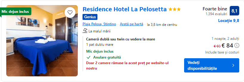 residence hotel la pelosetta | cazare plaja la pelosa | plaje cu rezervare in sardinia |