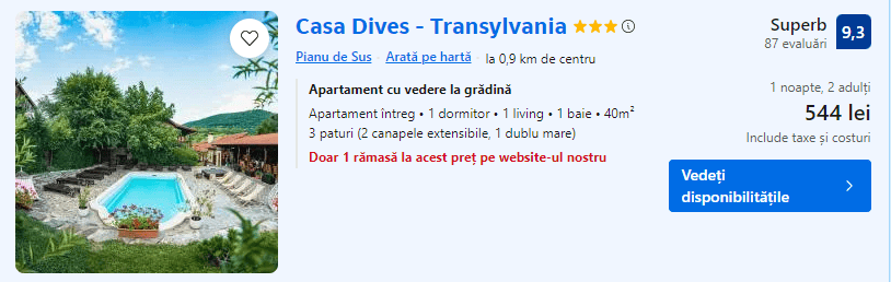 casa dives | pensiune cu piscina exterioara incalzita | piscina exterioara in alba |