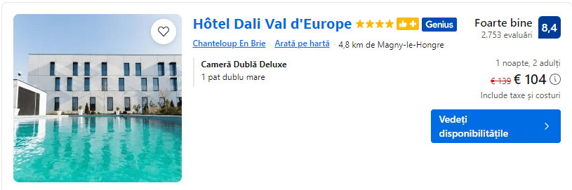 hotel dali val d`europe | cazare disneyland | hotel aproape de disneyland |