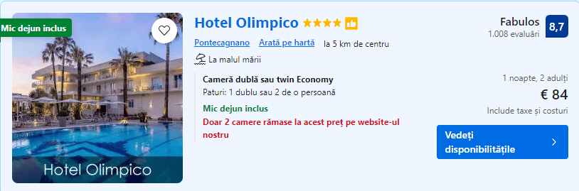 hotel olimpico | hotel cu plaja privata salerno | hotel la plaja | cazare salerno |