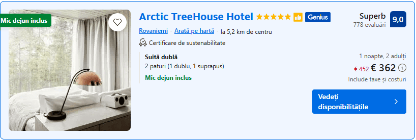 arctic tree house hotel santa park | hotel santa park rovaniemi | cazare rovaniemi finlanda |